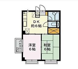 コンフォード片倉 2DKの間取図画像