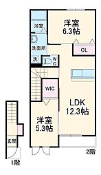 間取図画像 2LDK