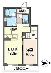 サンワハウス 2階1LDKの間取り