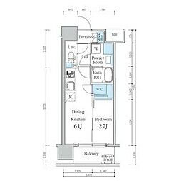 Partners今池 1DKの間取図画像