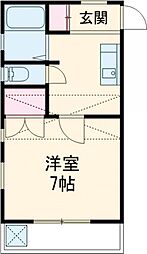 東急世田谷線 上町駅 徒歩2分の賃貸アパート 1階1Kの間取り