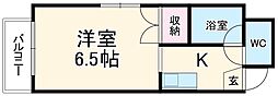 ノアール築地 1Kの間取図画像