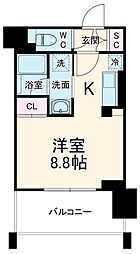 東京メトロ東西線 行徳駅 徒歩1分の賃貸マンション 4階ワンルームの間取り