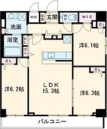 Alivis一之江 7階3LDKの間取り