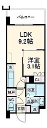 東急田園都市線 高津駅 徒歩7分の賃貸マンション 6階1LDKの間取り