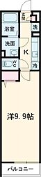 リブリ・シフォン 3階1Kの間取り