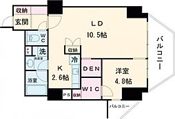 ドゥーエ東池袋 3階1SLDKの間取り