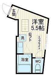 ユナイト南太田トロントの杜 ワンルームの間取図画像