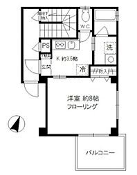JR山手線 西日暮里駅 徒歩7分の賃貸マンション 1階1Kの間取り