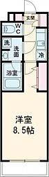 豊島千早レジデンス 1Kの間取図画像
