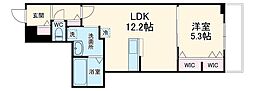 Osaka Metro谷町線 中崎町駅 徒歩5分の賃貸アパート 2階1LDKの間取り