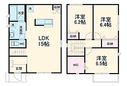 ラテルネ本八幡 1階3LDKの間取り
