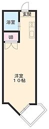ブランシュ東海通 3階ワンルームの間取り