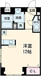 東急池上線 池上駅 徒歩4分の賃貸マンション 3階ワンルームの間取り