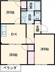 ストークうちだ 2階3DKの間取り