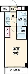 ラフィスタ本蓮沼 3階1Kの間取り