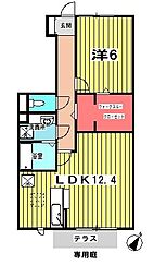 つくばエクスプレス 南流山駅 徒歩2分の賃貸アパート 1階1LDKの間取り