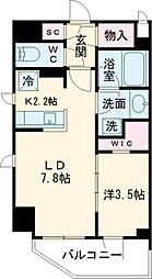 KDXレジデンス上石神井II 2階1LDKの間取り