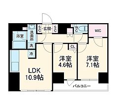 ワンルーフレジデンス板橋大山 12階2LDKの間取り