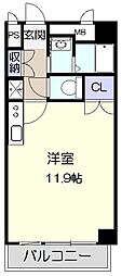 アロンノーブルII 3階ワンルームの間取り