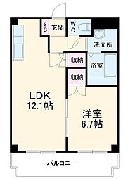 アリビオ・パルフェ壱番館 3階1LDKの間取り
