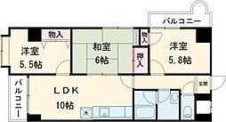嵯峨西和 3階3LDKの間取り