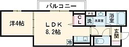東武東上線 ときわ台駅 徒歩11分の賃貸アパート 3階1LDKの間取り