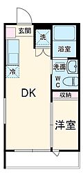 STATIONSIDEGAIA 1DKの間取図画像