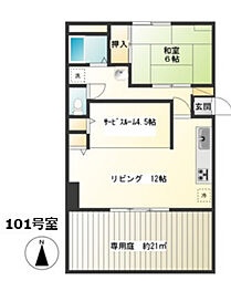 コーポ・ケン 1階1SLDKの間取り