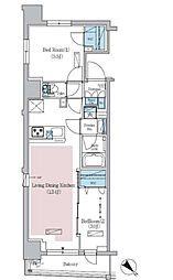 JR総武本線 馬喰町駅 徒歩2分の賃貸マンション 9階2LDKの間取り