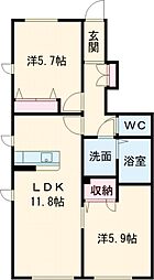 間取図画像 2LDK