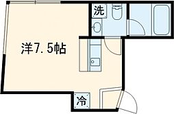 ＣＲＥＡＬ板橋氷川町 4階ワンルームの間取り