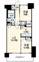 BLESS宮崎台 2LDKの間取図画像
