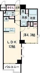レジデンス桜新町ガーデン 1LDKの間取図画像