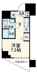 ＡＺＥＳＴ関内 3階ワンルームの間取り