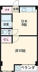 ステイエム高島平 2階1DKの間取り