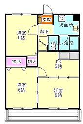 レジデンス・ラ・セーヌ 3階3DKの間取り
