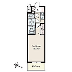 JR中央本線 春日井駅 徒歩12分の賃貸マンション 13階1Kの間取り