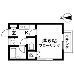 間取図画像 1K