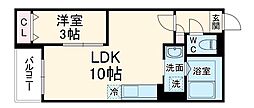 Ｊａｃｋ　ｔｅｒａｓａｋｉI 3階1LDKの間取り