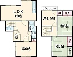 寺戸町石田貸家 1 1階4LDKの間取り