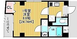 コティ港町 2階1Kの間取り