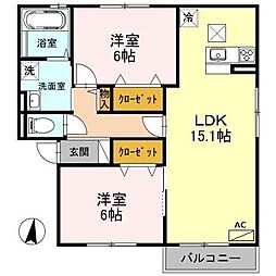 間取図画像 2LDK