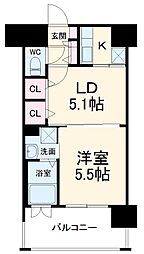 エンクレスト薬院ＬＵＣＥ 10階2Kの間取り