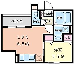 グラニテ・ルミノ 4階1LDKの間取り