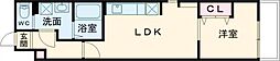 ＫＲＭ　ＲＥＳＩＤＥＮＣＥ　ＮＡＧＡＯＫＡＴＥＮＪＩＮ 1階1LDKの間取り