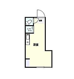 ルームズ中野A 1階ワンルームの間取り