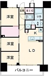 八王子レジデンス 12階3LDKの間取り