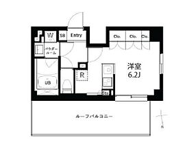 アーバンパーク高井戸 4階1Kの間取り