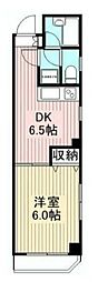 JR京浜東北・根岸線 田端駅 徒歩10分の賃貸マンション 7階1DKの間取り